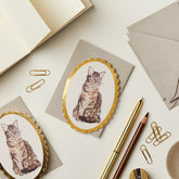 Wanderlust Tabby Cat Mini Card